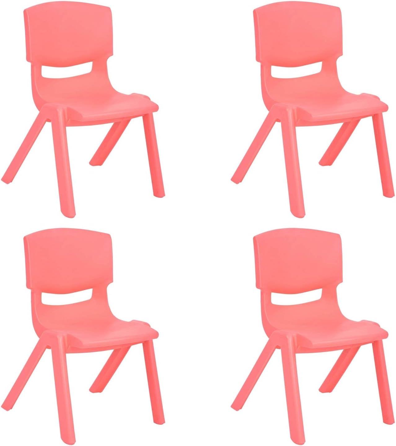 Lime Green 4 Pack Stackable Plastic Kids Learning Chairs G378