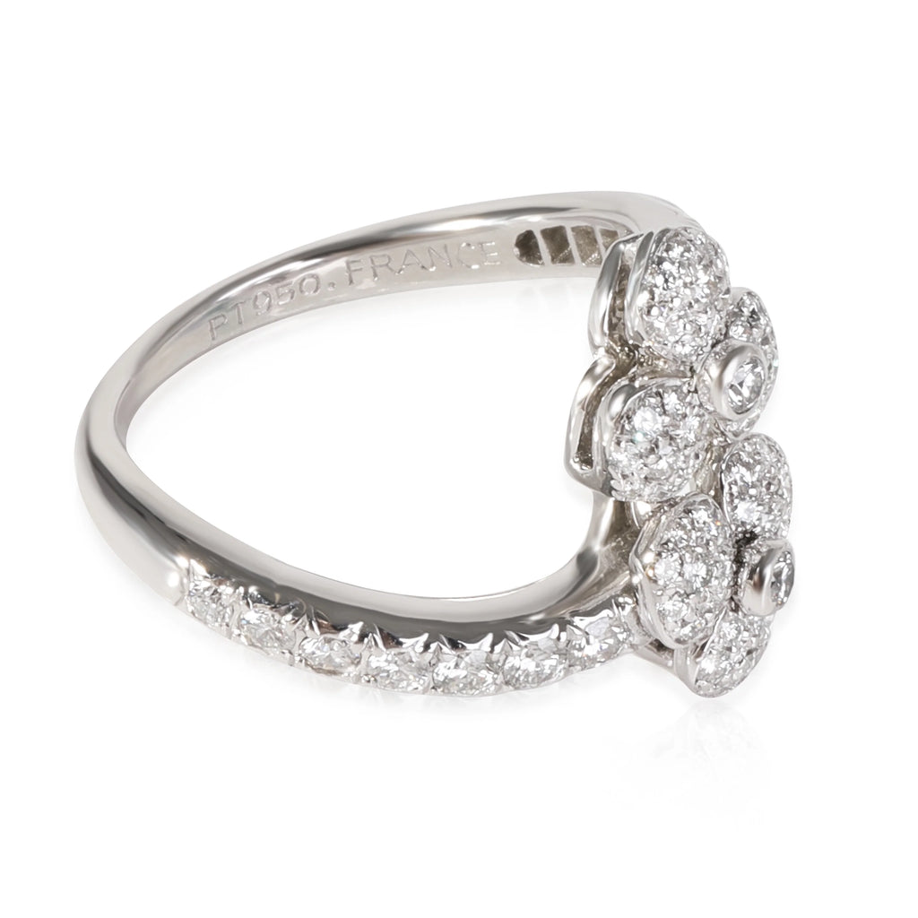 Petal Bypass Diamond Ring in 950 Platinum 0.65 CTW F507231