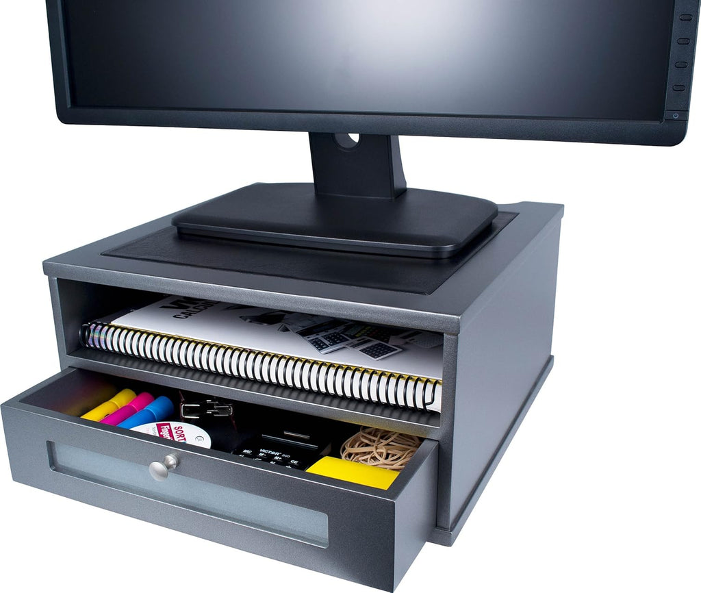 Midnight Black Wood Monitor Stand/Riser C323