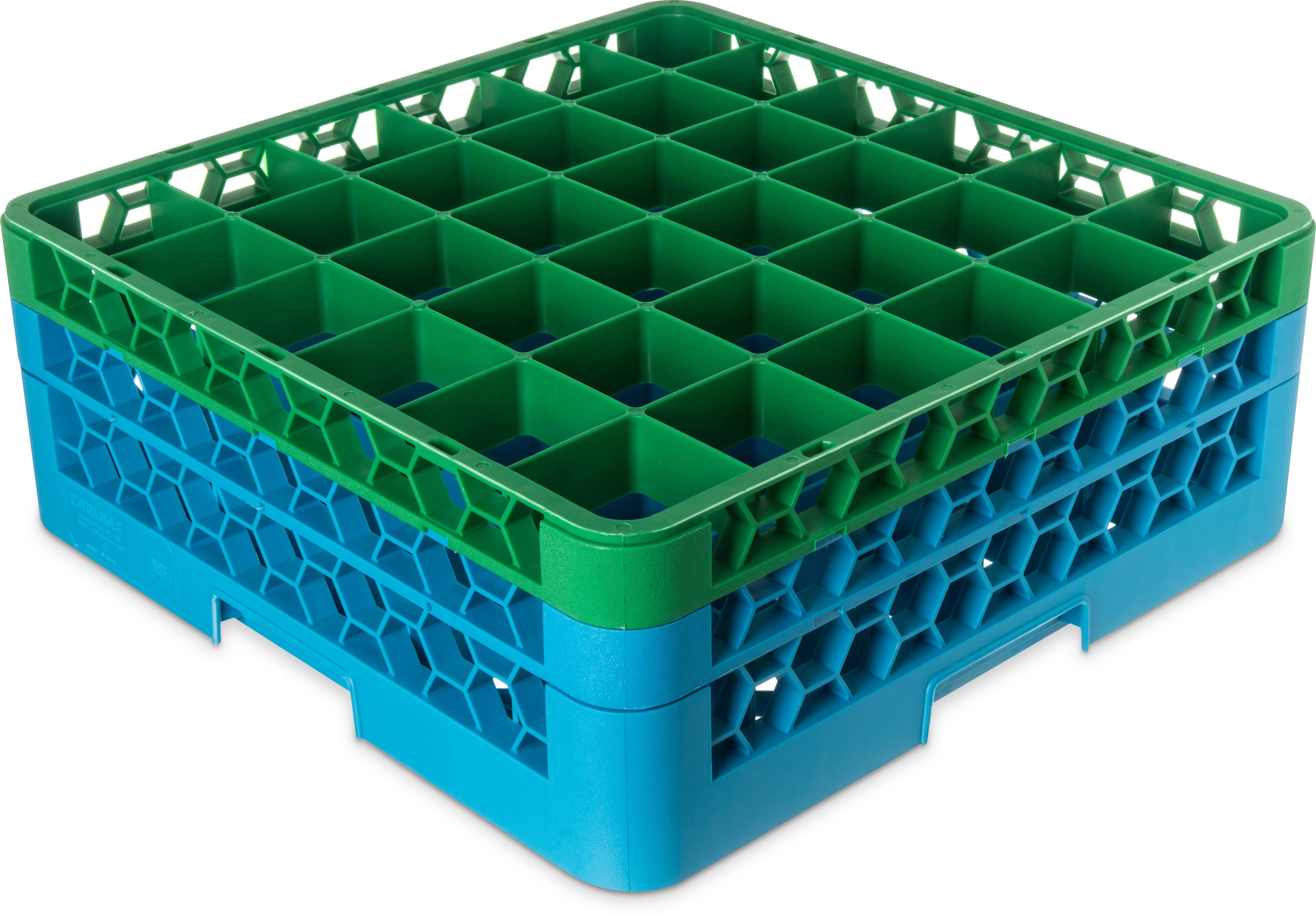 36-Compartment Divided Glass Rack with 2 Extenders X80033