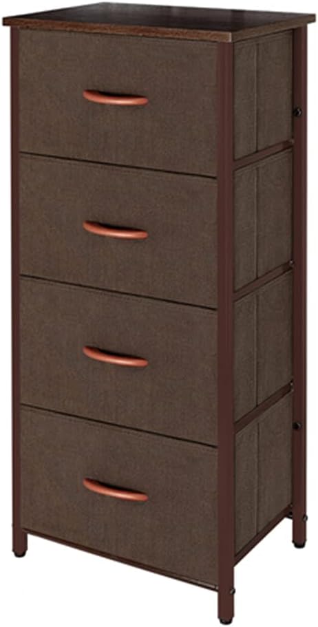 Foldable 4 Drawers Storage Organizer Unit Vertical Dresser Coffee A903