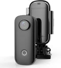 Small Action Camera 1080P 30FPS Waterproof WiFi 15MP Wearable Accessories Black Pack of 2 U557455