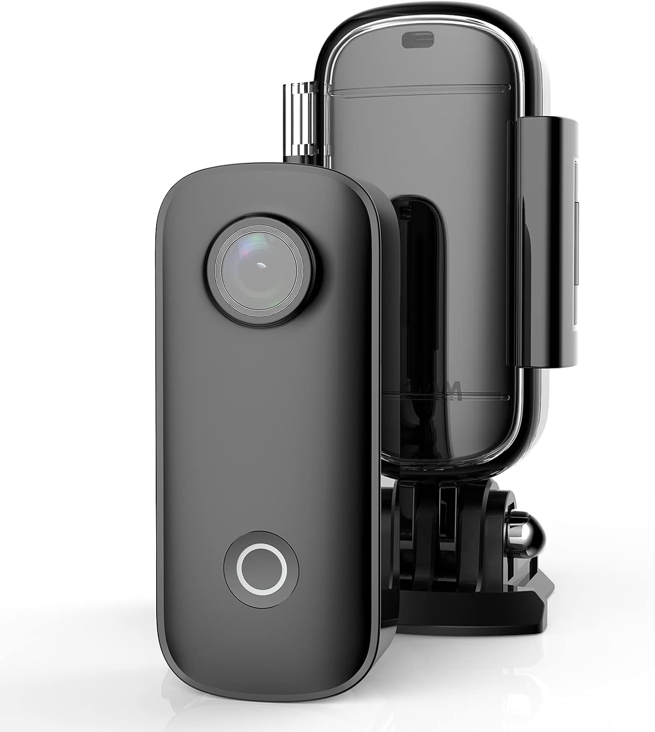 Small Action Camera 1080P 30FPS Waterproof WiFi 15MP Wearable Accessories Black Pack of 2 U557455