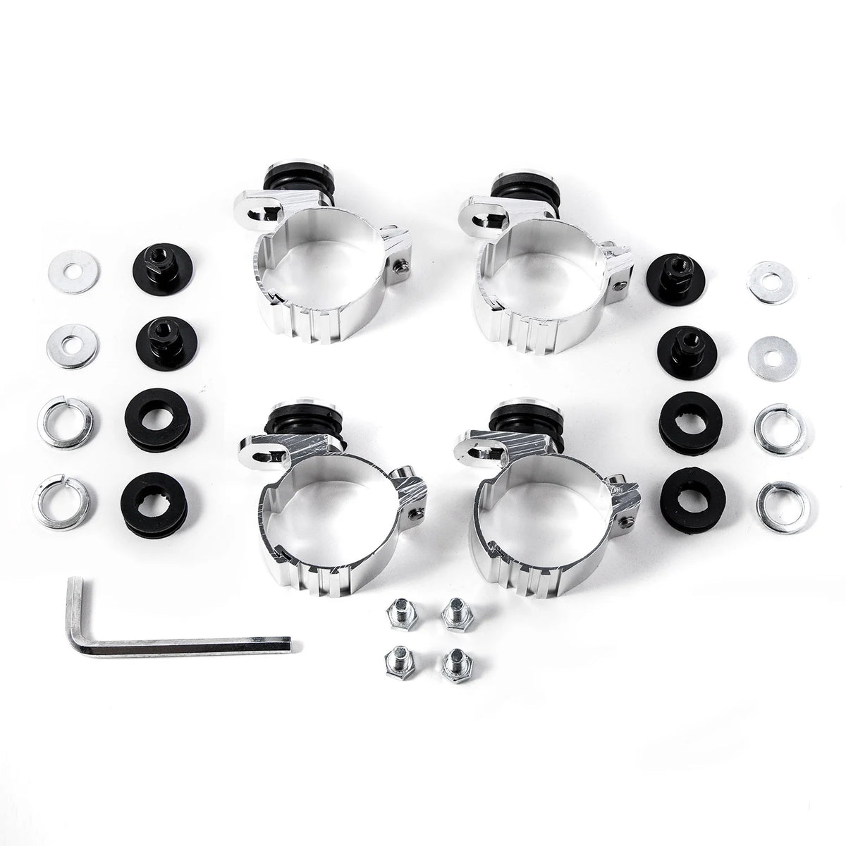 Black & Clear Quarter Fairing Windshield Kit with Fork Mounting Hardware E757629