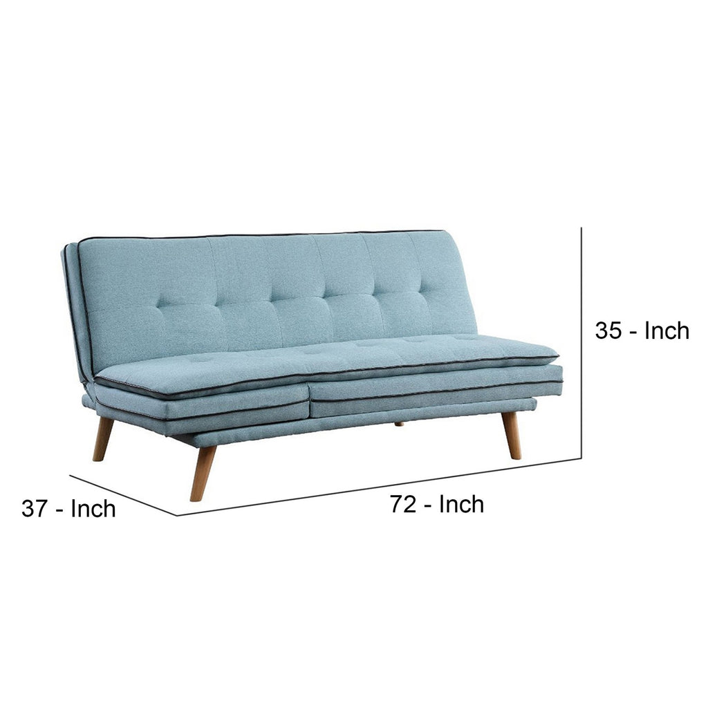 Blue Tufted Sofa with Angled Legs L7246