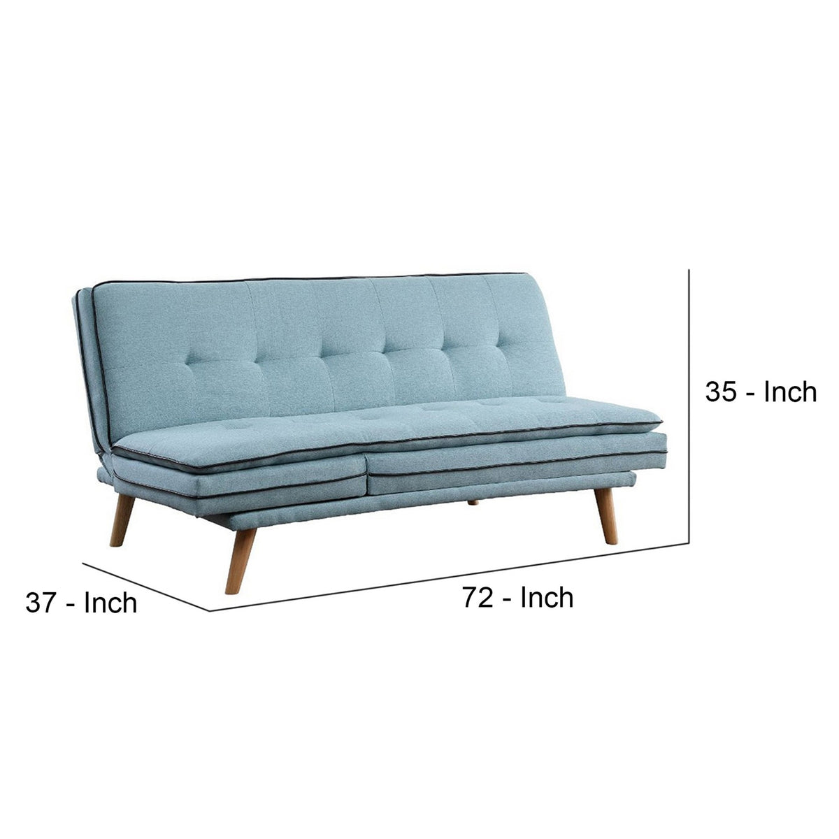 Blue Tufted Sofa with Angled Legs L7246