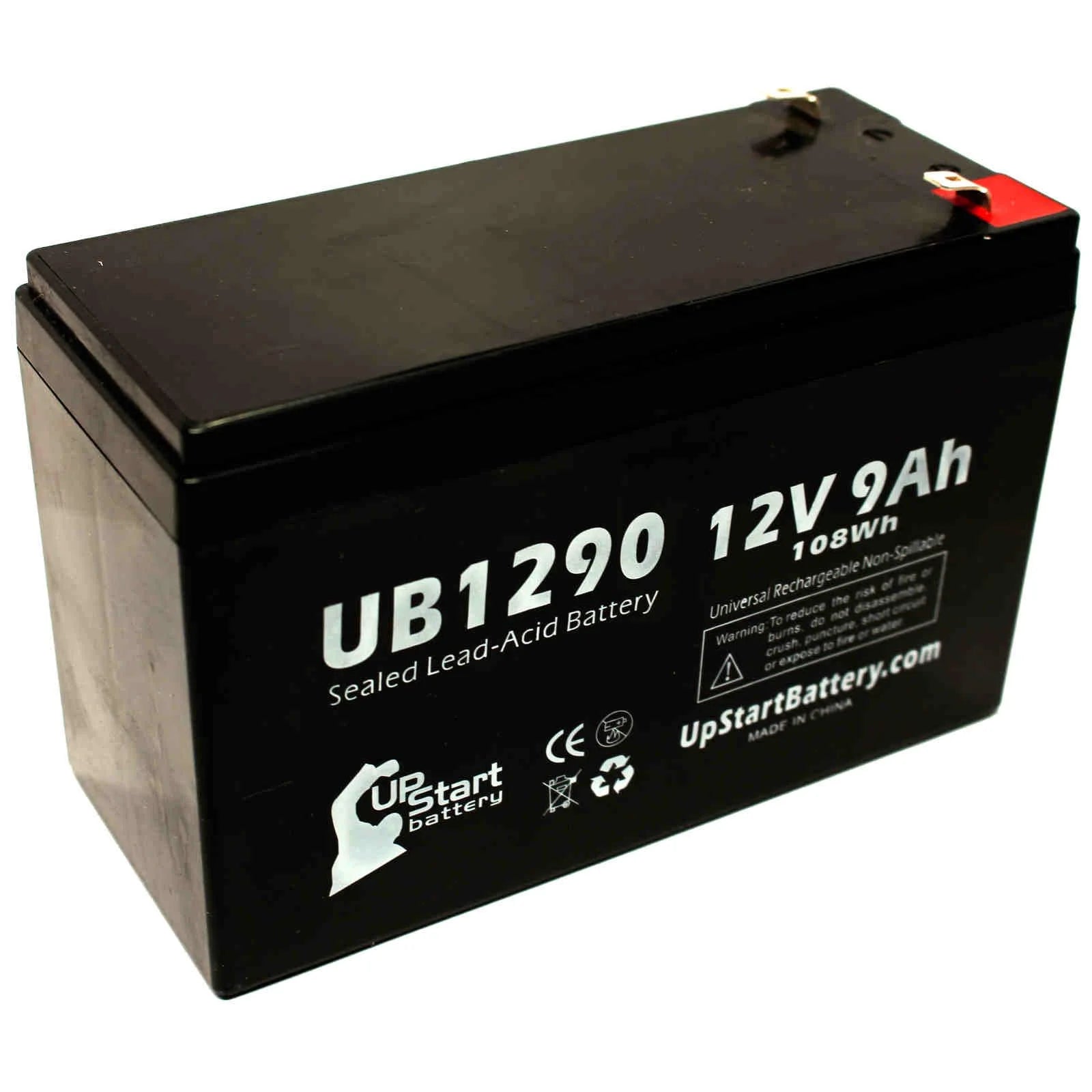 5x Pack Replacement Sealed Lead Acid Battery (12V, 9Ah, 9000mAh, AGM, SLA) with F1 Terminal Adapters N145
