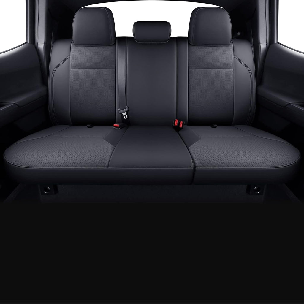 Black & Gray Faux Leather Seat Covers N3755