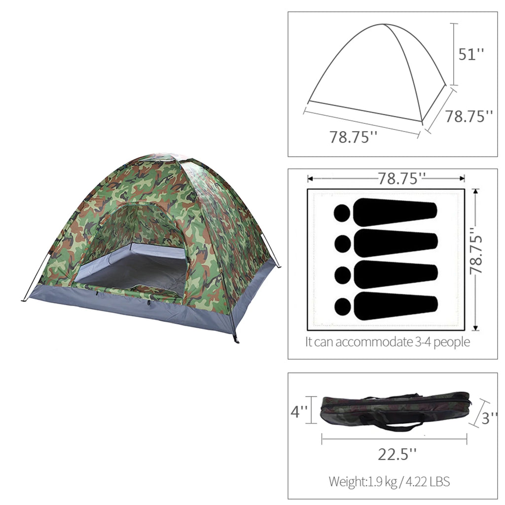 3-4 Person Portable Camping Tent F9226