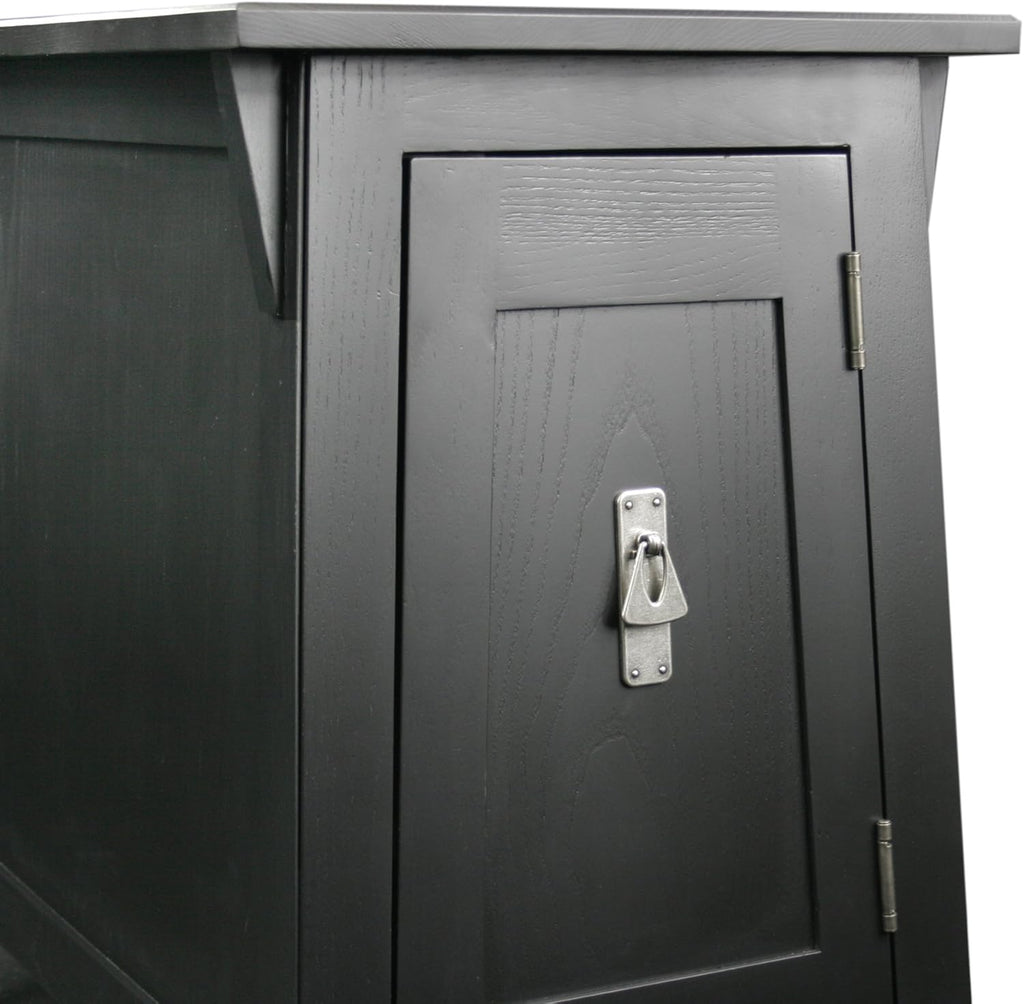 Slate Black Cabinet End Table K340