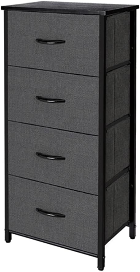 Foldable 4 Drawers Storage Organizer Unit Vertical Dresser Coffee A903