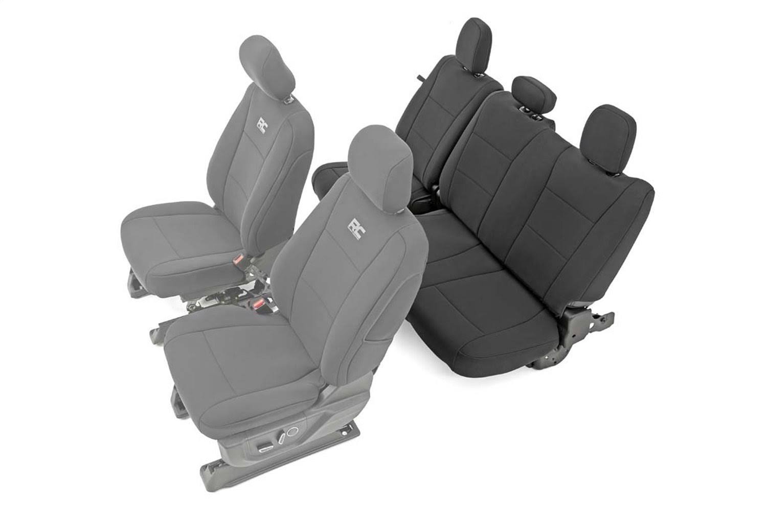 Black Neoprene Rear Seat Cover I275