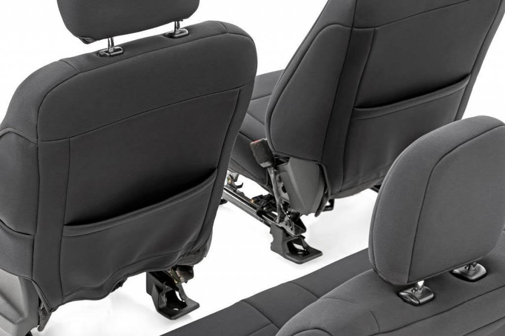 Black Neoprene Rear Seat Cover I275