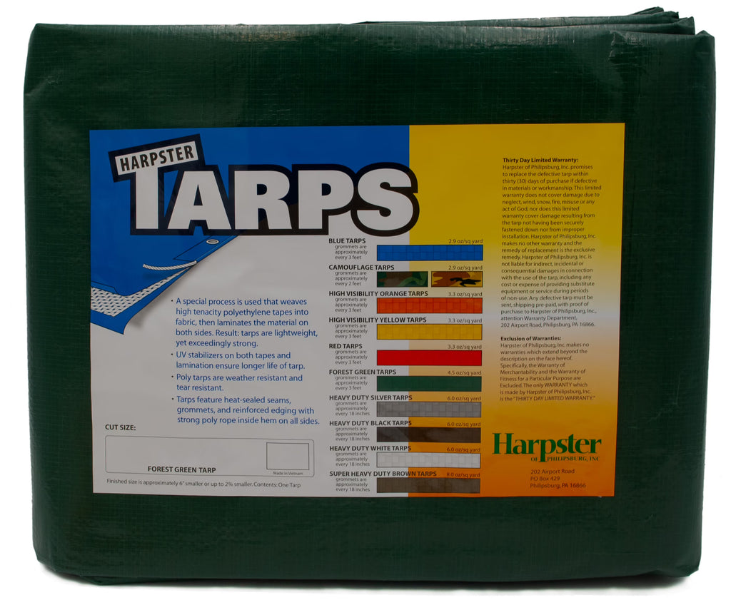 Forest Green 20 Ft. x 20 Ft. Medium Duty Poly Tarp N5706