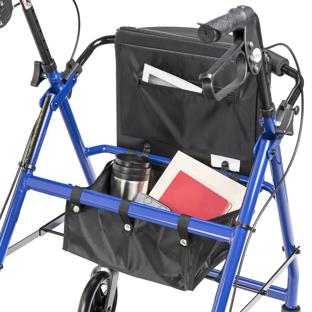 Blue Aluminum Rollator with Padded Seat S429754
