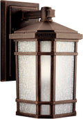 10.75 1 Light Outdoor Wall Light with Etched Linen Glass E1917