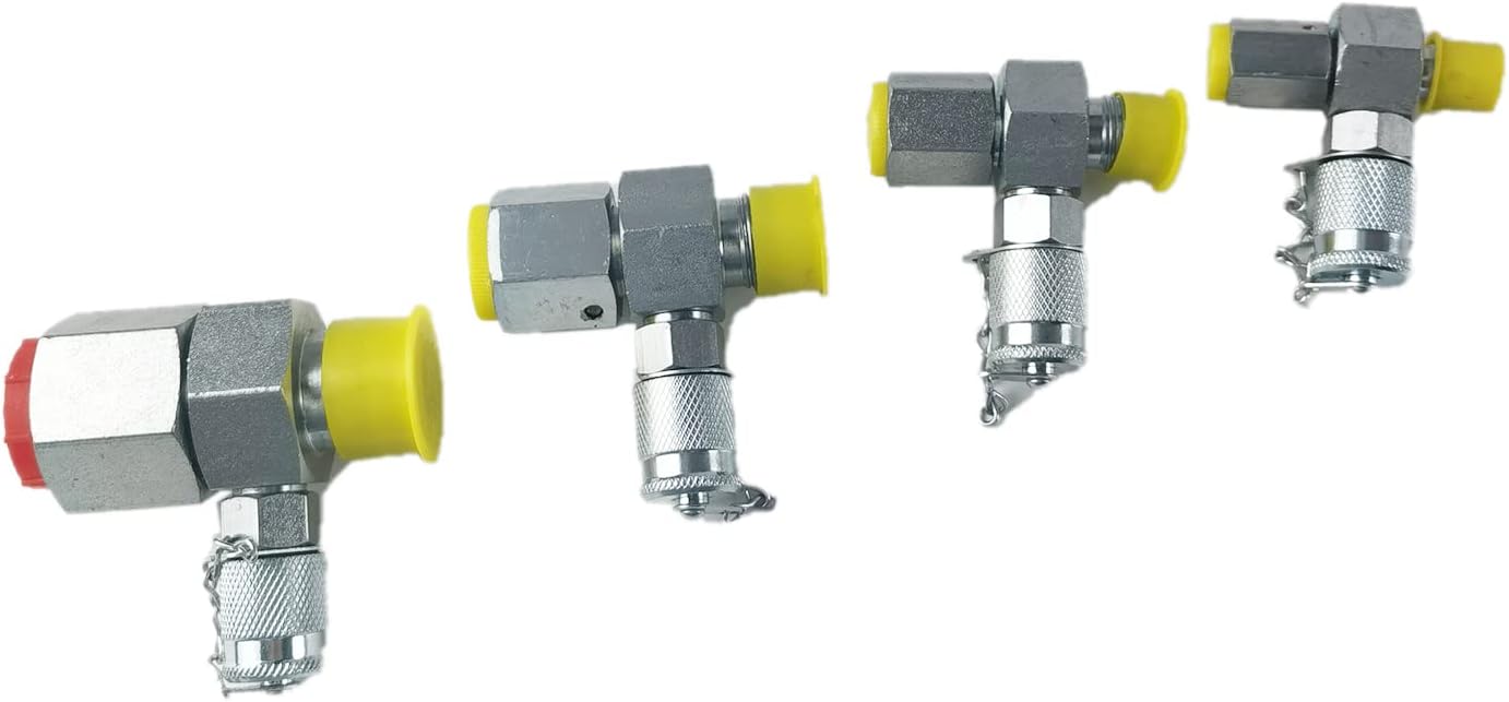4 Pack Hydraulic Swivel Run Tees Tester Coupling Set V866