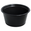 Black Plastic Portion Cup 2 oz 125/Bag T66791
