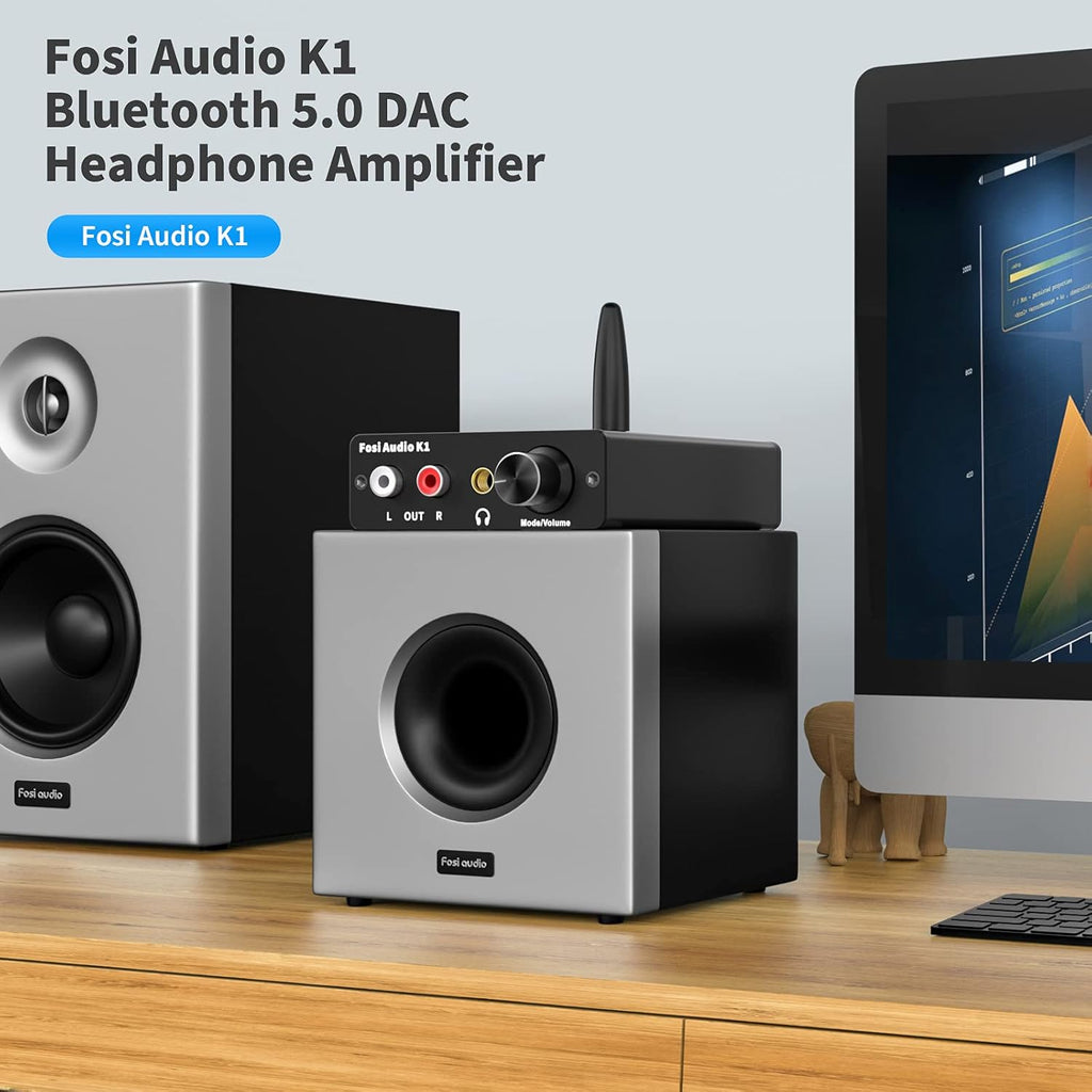 Bluetooth 5.0 DAC Headphone Amplifier Preamplifier 24-Bit 192 KHz USB Optical Coaxial to RCA AUX Digital-to-Analog Audio Converter Adapter Pack of 2 O579776