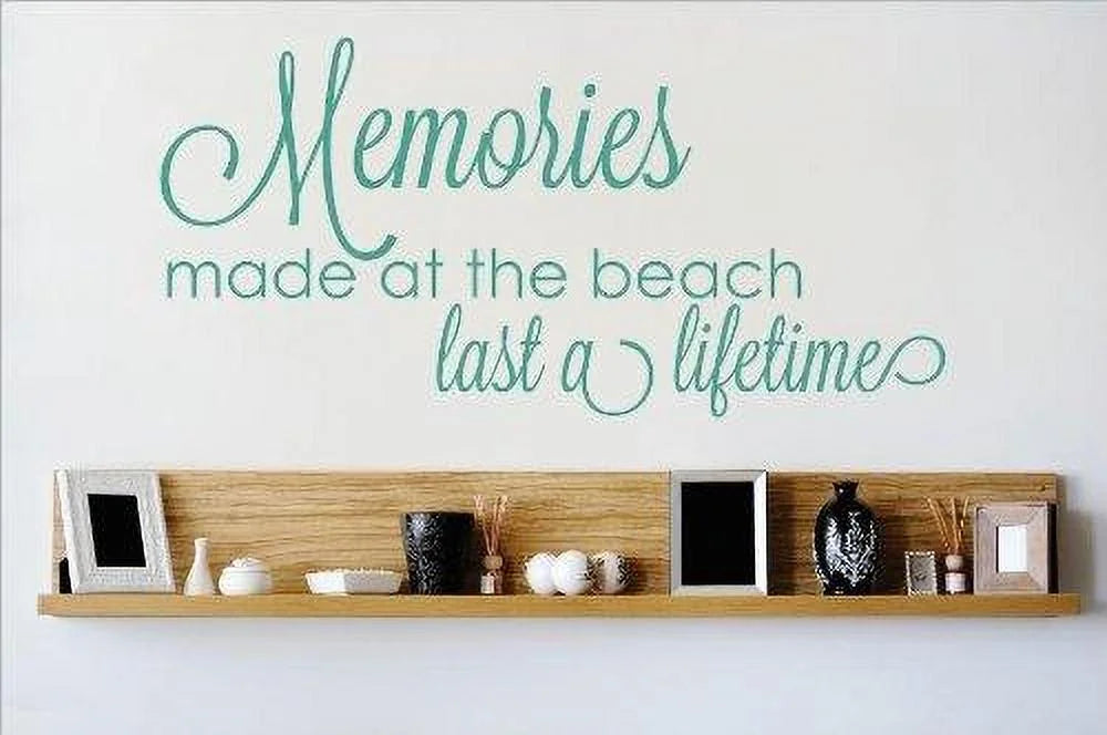 Teal Beach Wall Decal - 13 Inch x 29 Inch M1717