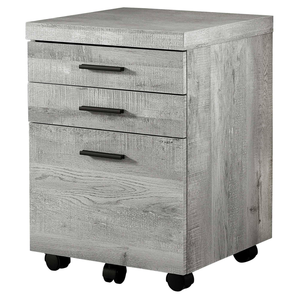 Black Grey 3 Drawers Filing Cabinet I712835