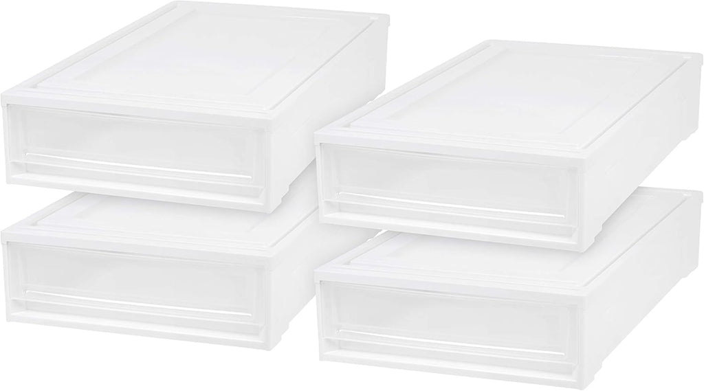 White 4 Pack Shallow Box Chest Drawer K2372
