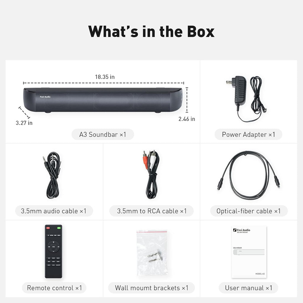 18.35-Inch Bluetooth Sound Bar with HDMI ARC W149941