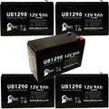 5x Pack Replacement Sealed Lead Acid Battery (12V, 9Ah, 9000mAh, AGM, SLA) with F1 Terminal Adapters N145
