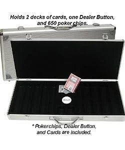 650 Piece Poker Chip Set with Aluminum Carrying Case R147