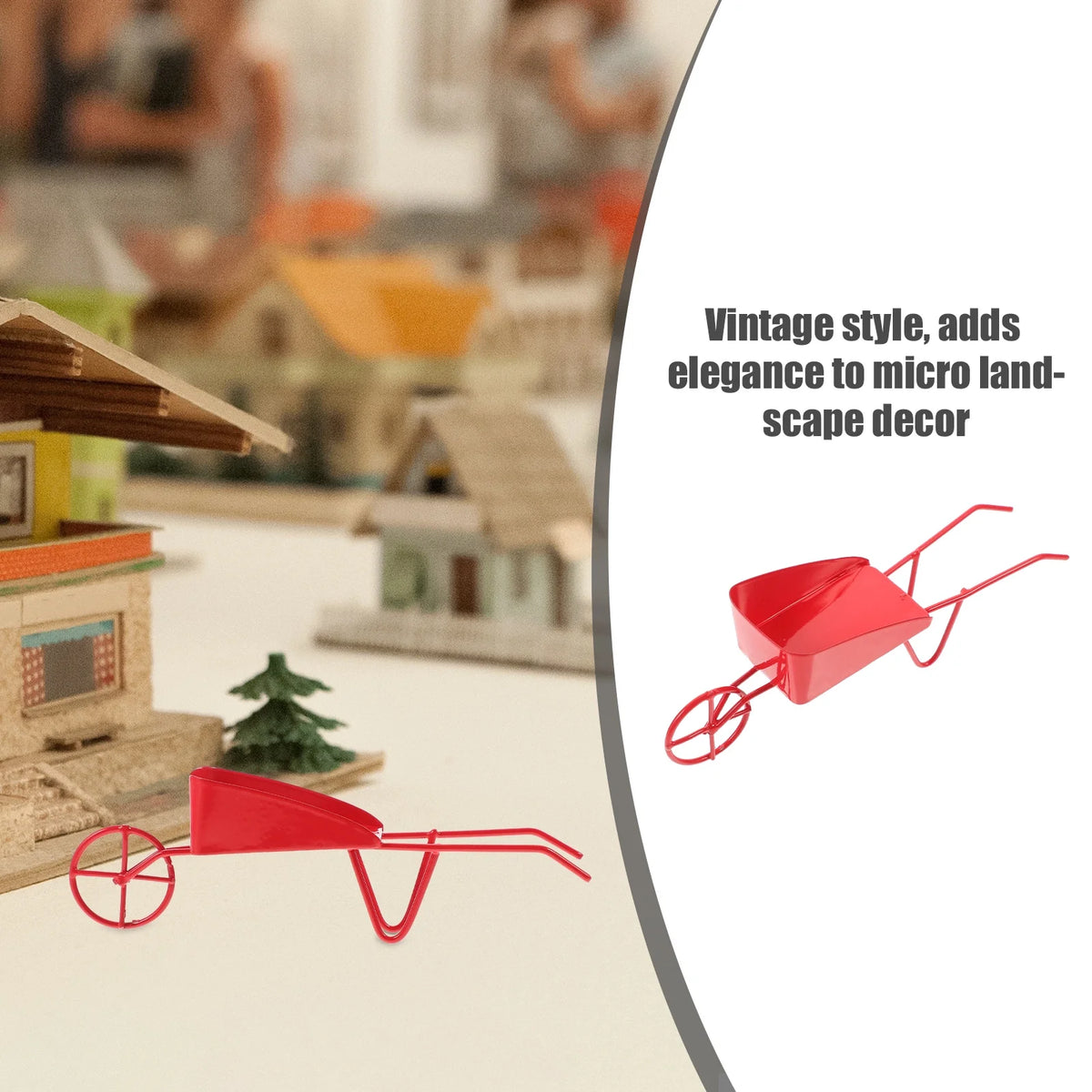 Miniature Vintage Metal Wheelbarrow Z91017