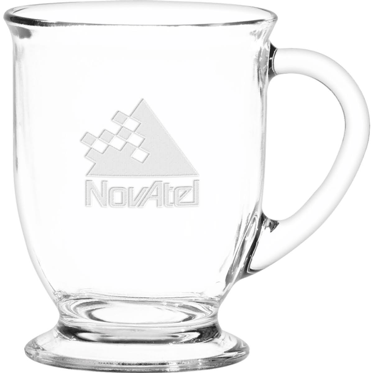 16 oz. Glass Mug with Deep Etching V8475