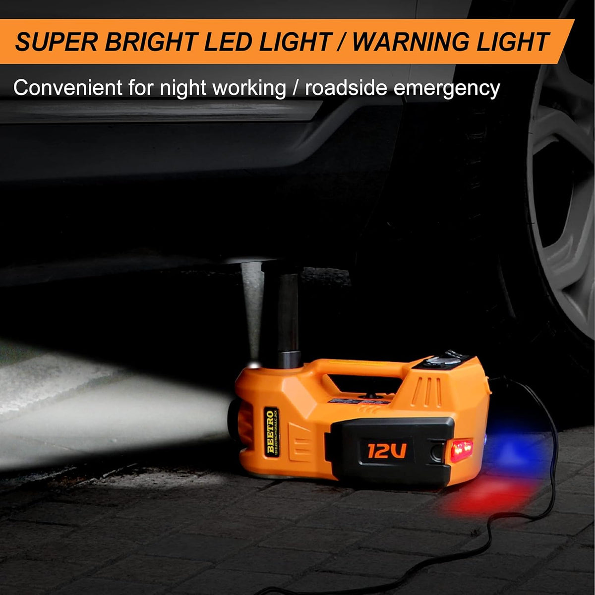 4 in 1 Electric Hydraulic Car Jack 3 Ton with Tire Inflator Pump and Electric Wrench W9145