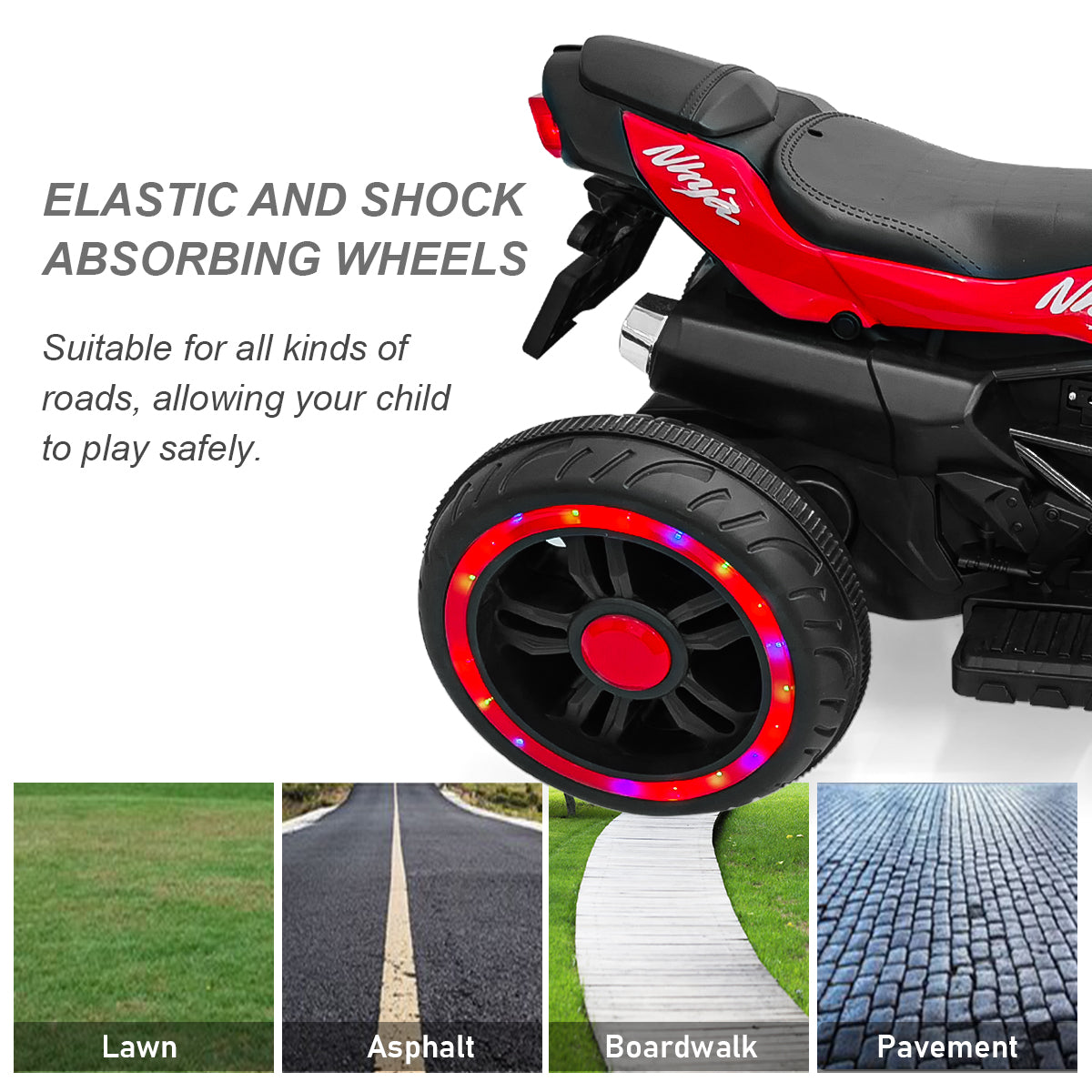 12v 3 Wheels Electric Ride on Motorcycle with Light Wheel L685