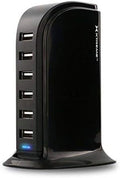 6 USB Desktop Charge Tower (Black) Q609883