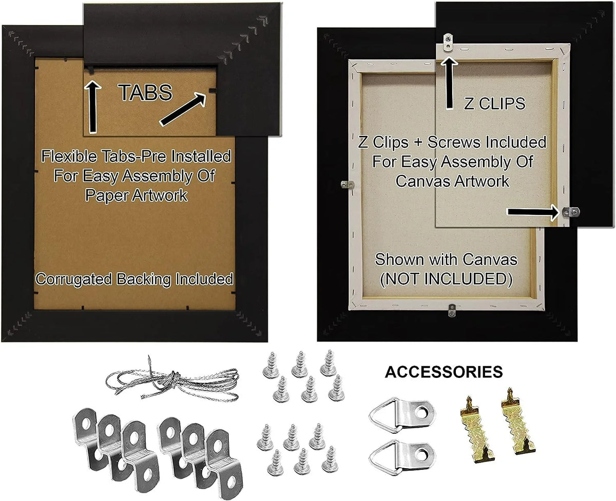 Black 20x24 Picture Frames Set of 2 V759