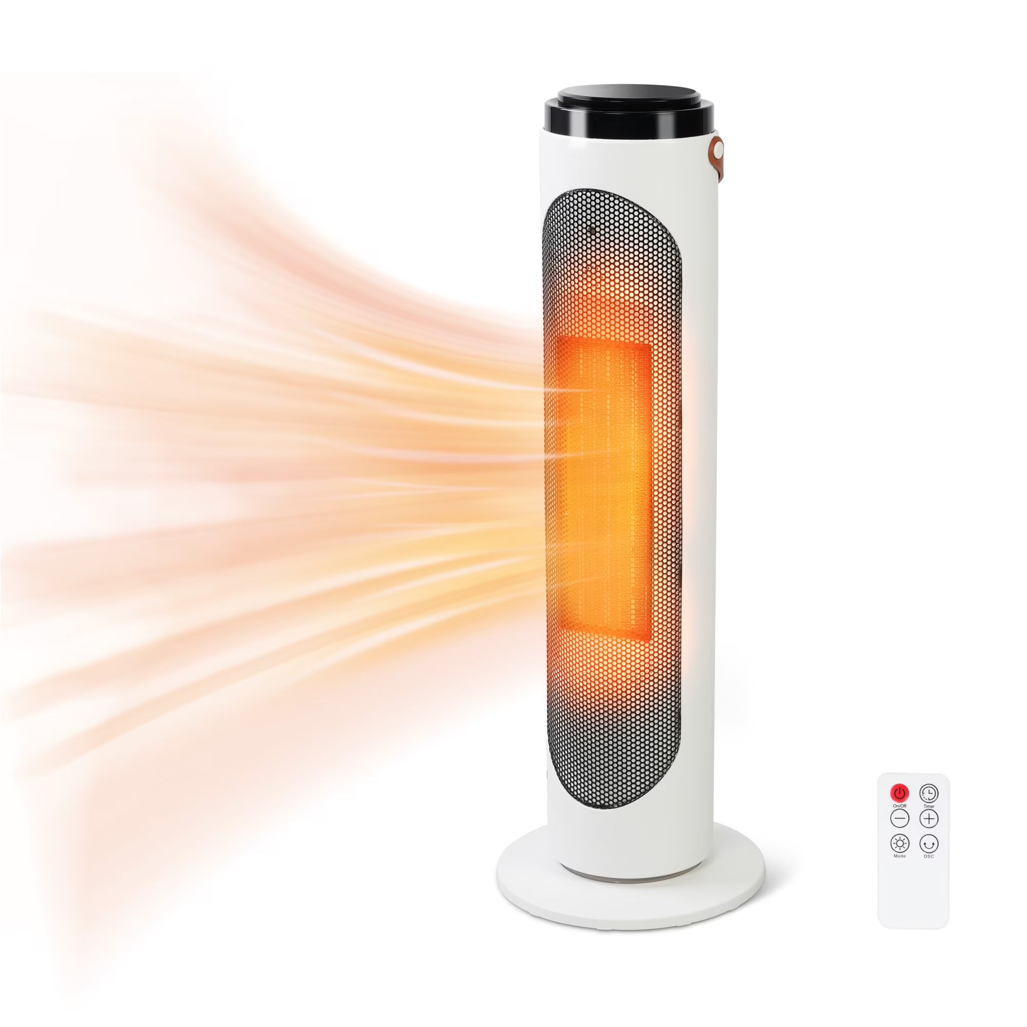 1500W PTC Oscillating Ceramic Space Heater with Remote, 24h Timer D90055