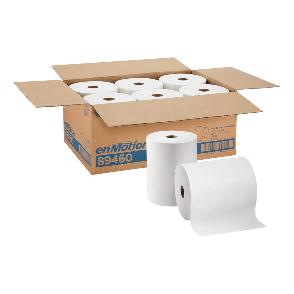 White Paper Towel Roll, 800 Feet Per Roll, 6 Rolls Per Case Pack of 2 K52976