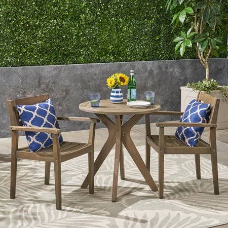 3 Piece Acacia Wood Bistro Set C539597