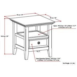 Solid Wood End Table in Black E77594