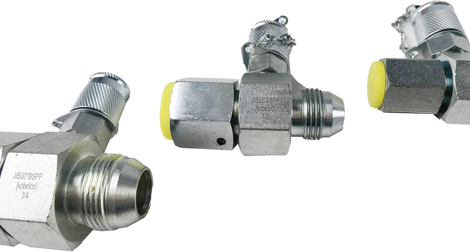 4 Pack Hydraulic Swivel Run Tees Tester Coupling Set V866