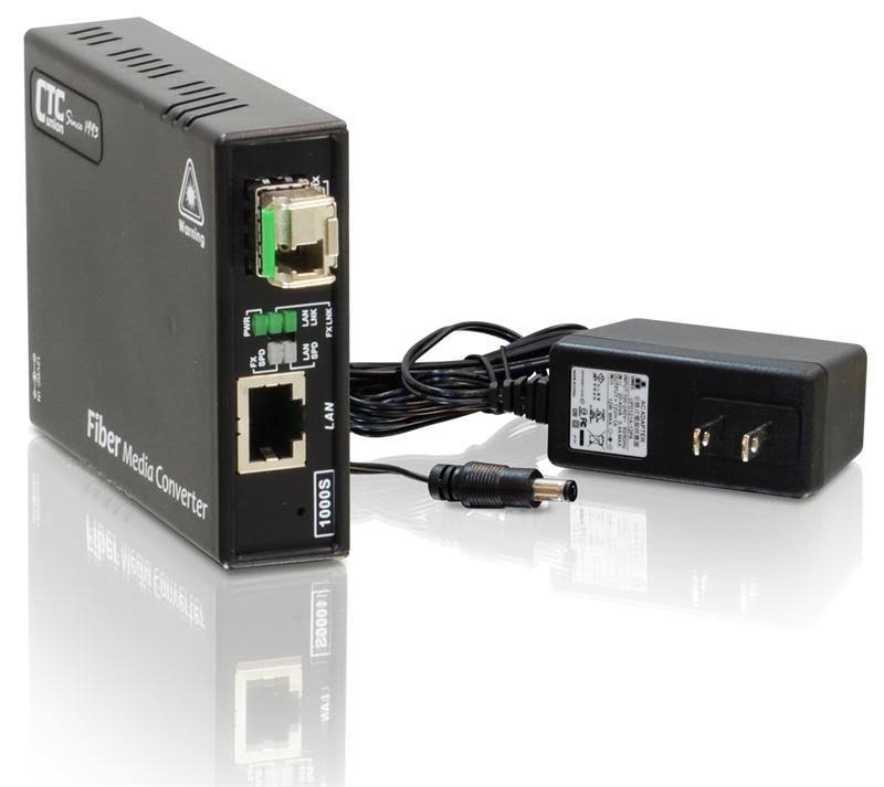 Gigabit Ethernet WDM Single Strand SMF Fiber Media Converter, BiDi T:1550/R:1310nm, 2km F99156