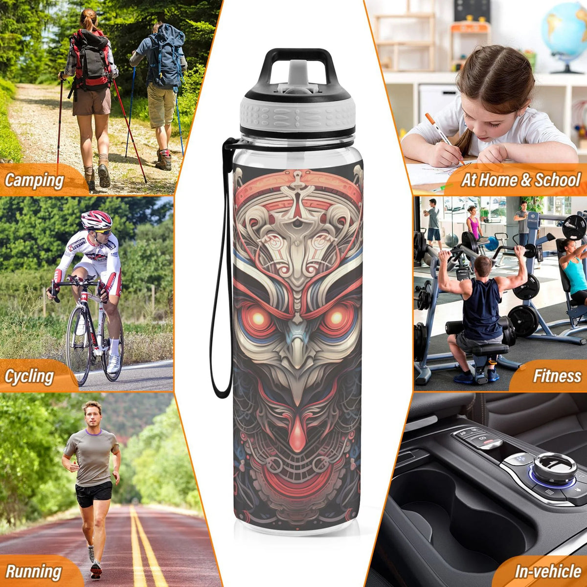 32oz Tritan Leakproof Water Bottle with Straw L900