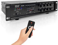 500W Rack Mount Stereo Power Amplifier Receiver with FM Radio, USB, AUX, Mic, Optical, Coaxial U3019