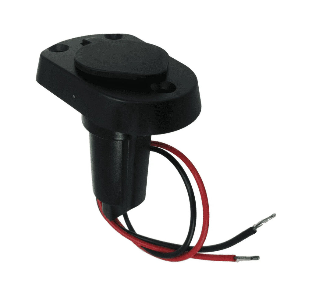 Boat LED All Round Anchor Light Pole 24" Collar Black Base Socket 2 Pins Wired 90 Degrees Q55634