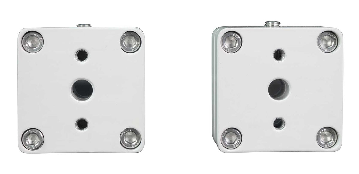 6.5" 360° Swivel White Aluminum Surface Mount Speaker Pods G16867