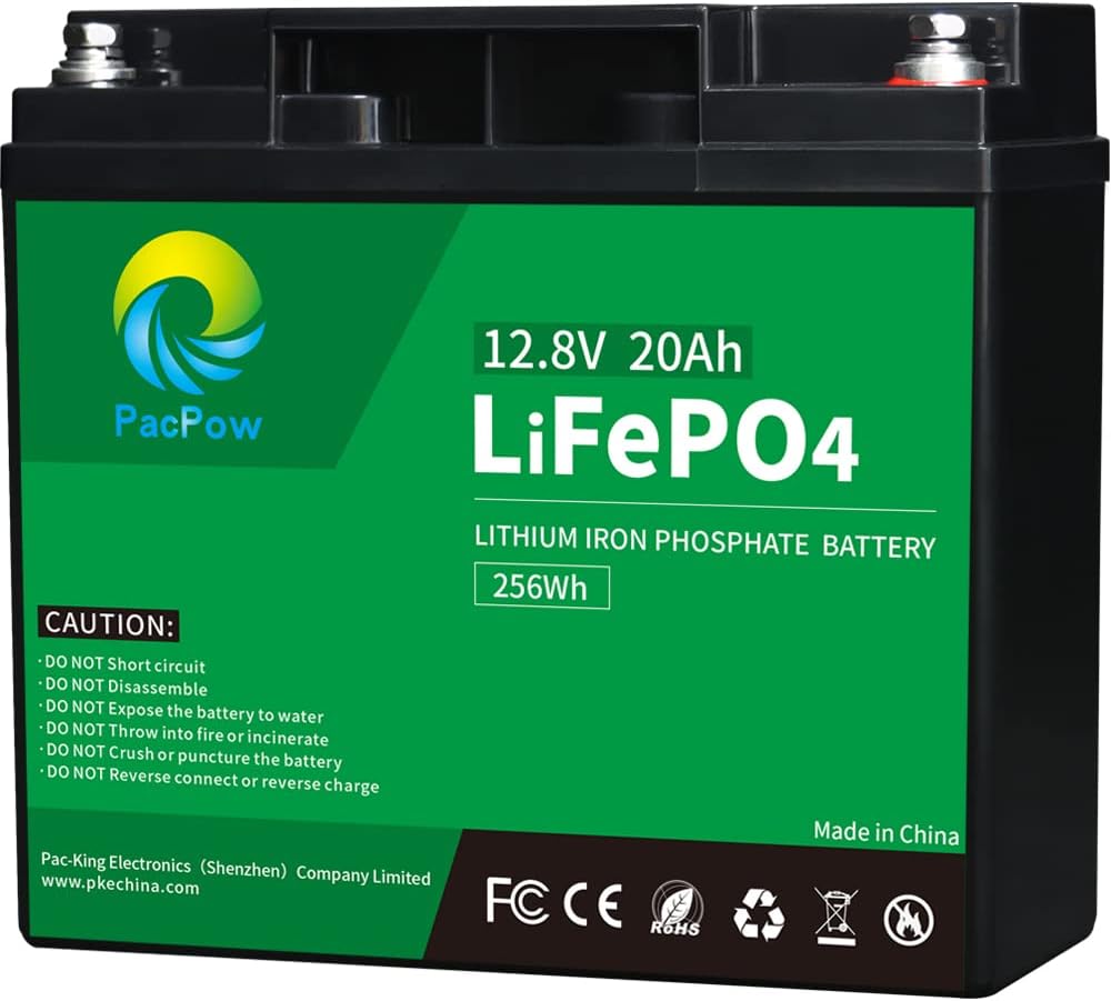 12V 20Ah LiFePO4 Lithium Iron Phosphate Battery with Built-in BMS P672