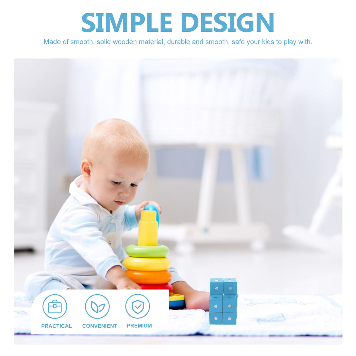 20 Pcs Wood Magnetic Building Toys H7422