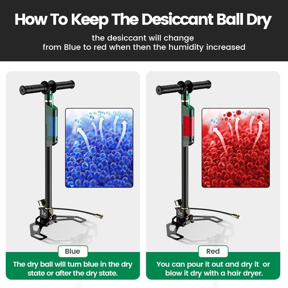 Stainless Steel High Pressure PCP Hand Pump with Moisture- Oil Filter R401