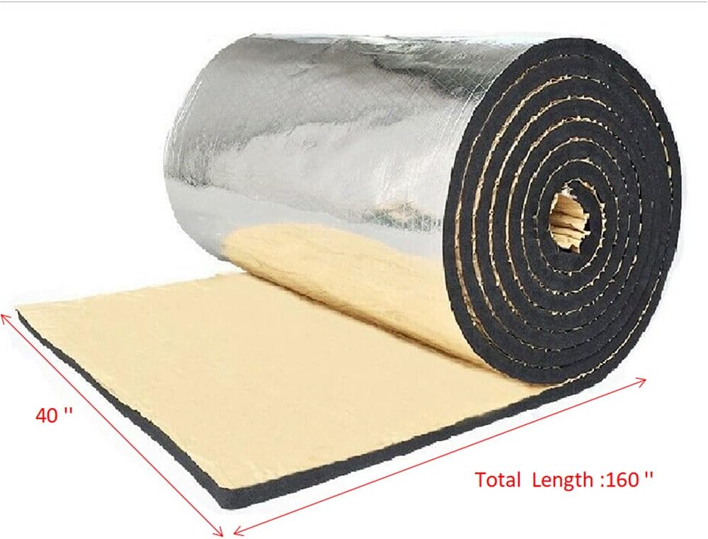 160x40 Inch Pack of 2 Aluminum Heat Sound Deadening Insulation Mat L56878