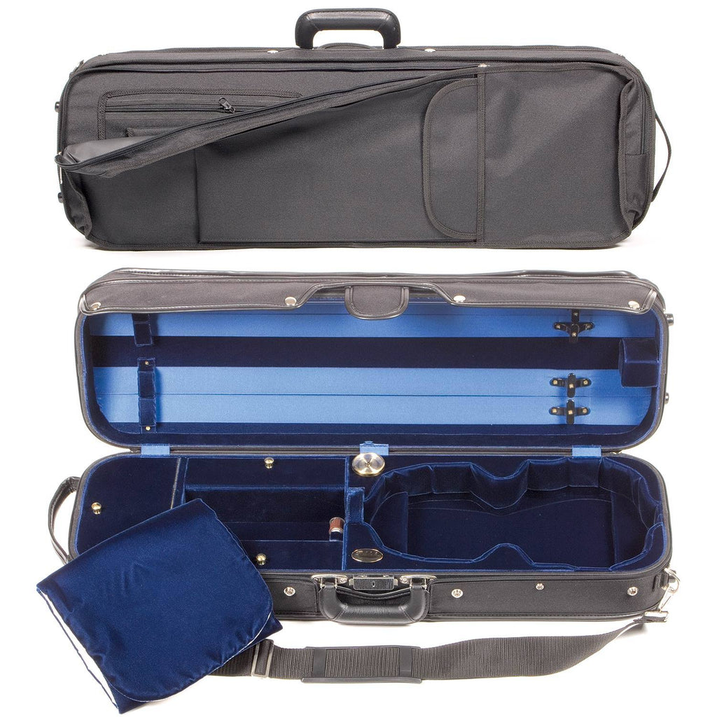 4/4 Oblong Violin Case with Blue Velvet Interior Y14002